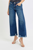 
              Rise Mid Rise Crop Wide Leg Jeans
            