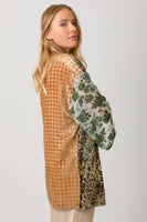 
              Mystree Mixed Print Burn-Out Wrap Kimono
            