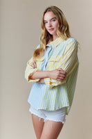 
              Multi Stripe Button Up Long Sleeve Shirt
            