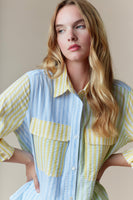 
              Multi Stripe Button Up Long Sleeve Shirt
            