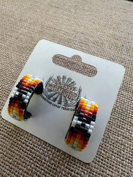 JoAnn Martin Beaded Hoop Earrings