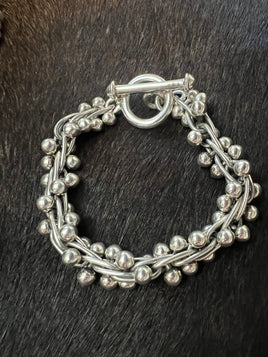 Beaded Vine Sterling Silver Bracelet