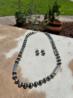 
              Sharon Cooley Nez Barrel & Bead Necklace & Earrings
            
