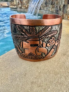 Elaine Becenti Copper Storyteller Cuff