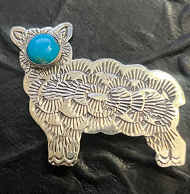 Timm Lewis Sheep Turquoise Pin
