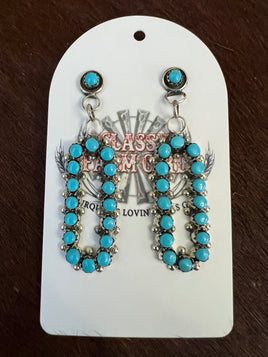 Marlon Quam Zuni Sleeping Beauty Dangle Earrings