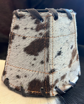 Cowhide & Leather Lampshade-X Small
