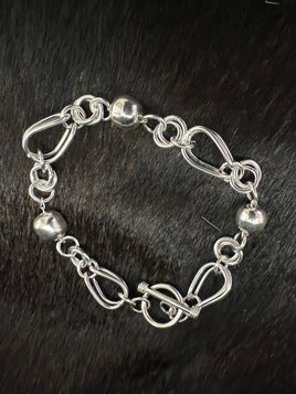 Openwork Chain Sterling Silver Bracelet