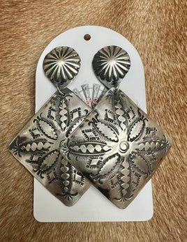 Vincent Platero Concho Dangle Earrings