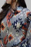 
              Aztec Button Up Blouse
            