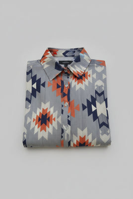 Aztec Button Up Blouse