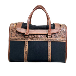 Tooled Leather Pet Carrier