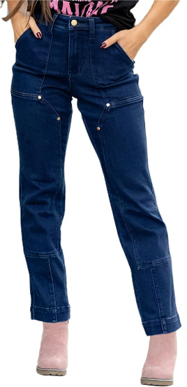 Judy Blue Vintage Horizon High Rise Work Wear Utility Straight Leg
