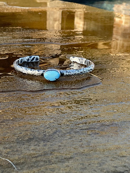 Raymond Coriz Golden Hills Hammered Stacker Cuff