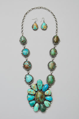Pansy Johnson Kingman Sampler Cluster Lariat & Earrings