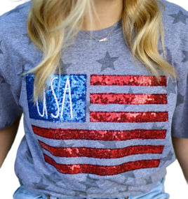 USA Flag Patriotic Tee