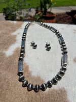 
              Sharon Cooley Nez Barrel & Bead Necklace & Earrings
            