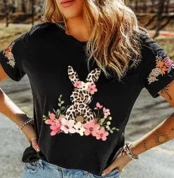 Bunny Flower Embroidered Tee