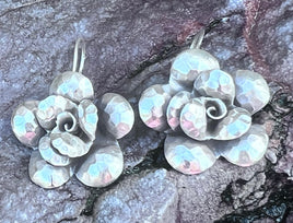 Flower Hammered Earrings