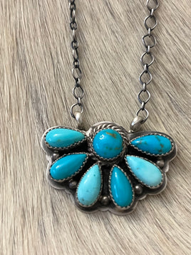 Kee Johnson Kingman Half Cluster Necklace