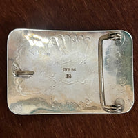 
              JoAnn Begay Natural Kingman Sterling Silver Belt Buckle
            