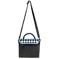 
              Checker Tooled Leather Crossbody Bag
            