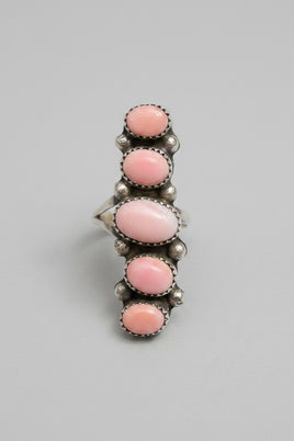 Mildred Parkhurst Conch Shell 5 Stone Ring