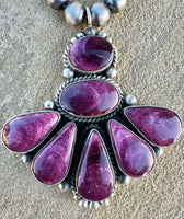 
              Pansy Johnson Purple Spiny Cluster Lariat & Earrings
            