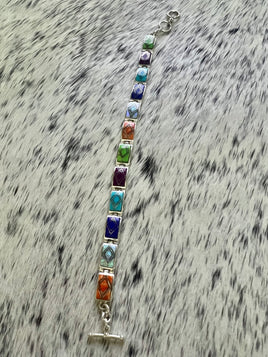 Inlay Multi Stone Bracelet