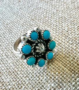 Turquoise Cluster Ring