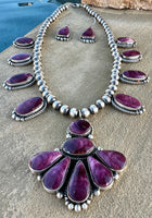 
              Pansy Johnson Purple Spiny Cluster Lariat & Earrings
            