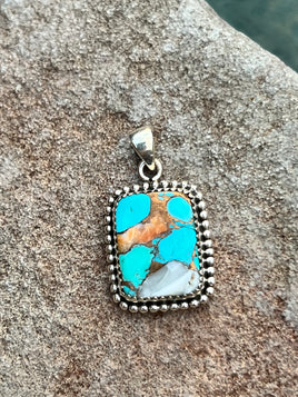 Hada Collection Mojave Turquoise & Spiny SS Pendant