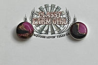 
              Dahlia Rose Round Stud Earrings
            
