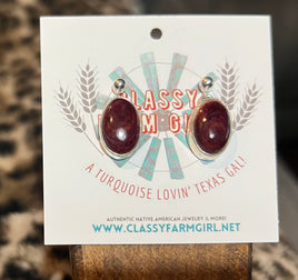 Purple Spiny Drop Earrings