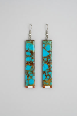 Daniel Coriz Turquoise Slab Earrings