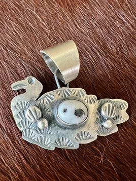 Chimney Butte Duck White Buffalo Pendant