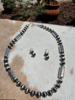 
              Sharon Cooley Nez Barrel & Bead Necklace & Earrings
            