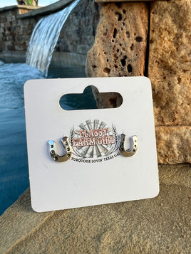 Lucky Charm Horseshoe Stud Earrings