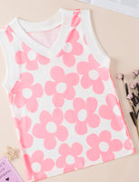 
              Pink Cute Flower Tank Top
            