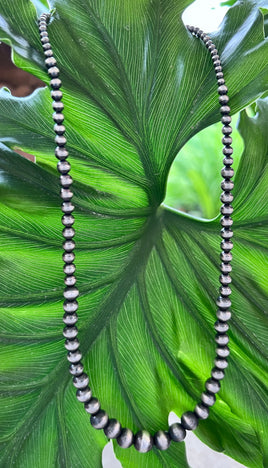 Graduated Bead SS Necklace