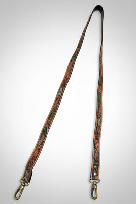 Tooled Leather Handbag Crossbody Strap