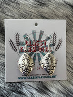 
              Delbert Shirley Stamped Diamond Earrings
            