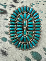 
              P Begay Turquoise Cluster SS Ring
            