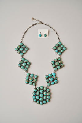 Jennifer Begay Kingman Cluster Lariat & Earrings