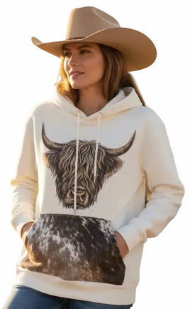 Highland Hoodie with Cowhide Pocket