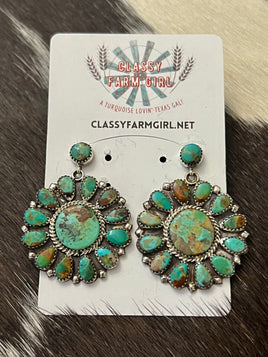 DL Wilson Kingman Cluster Earrings
