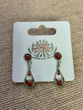 Arlene Tsatie Coral Earrings