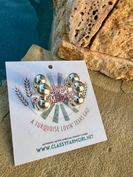 Cluster Sterling Silver Earrings