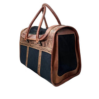 
              Tooled Leather Pet Carrier
            