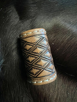 Tooled Leather Scarf Slider